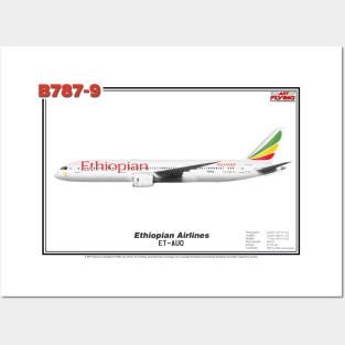 Boeing B787-9 - Ethiopian Airlines (Art Print) Posters and Art